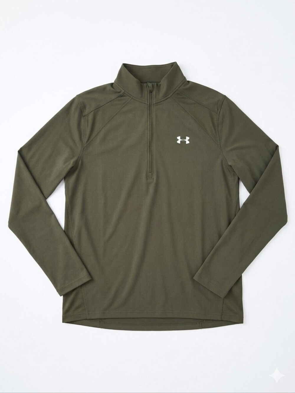 Under Armour Men’s Slim Fit Running 1/4 Zip Pullover - Olive Green, Size Large